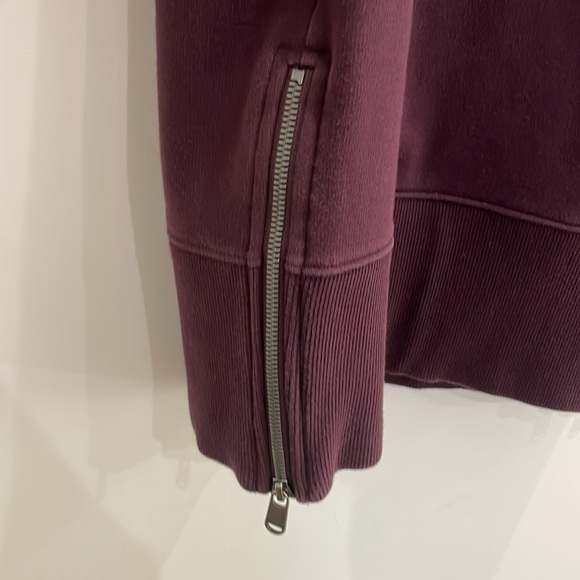 Athleta Cozy Karma Funnel Neck Sweatshirt Dress Purple/Spiced Cabernet Sz.M Tall - Picture 9 of 16